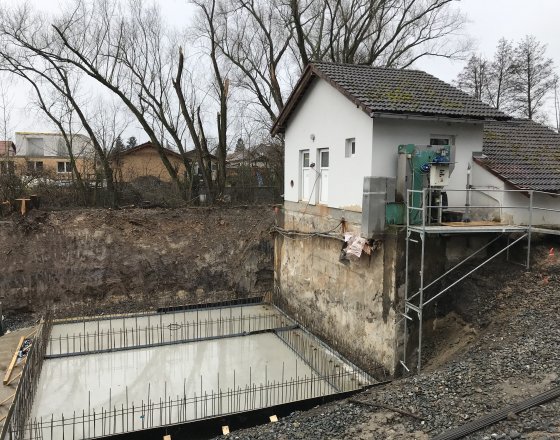 Přístavba budovy kalového hospodářství